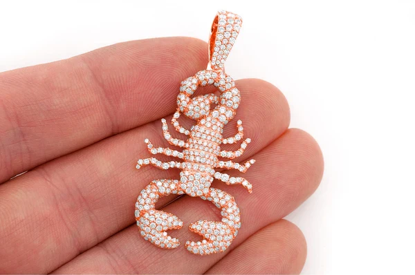3.40ct Diamond Scorpion Pendant 18K Solid Gold - Image 9