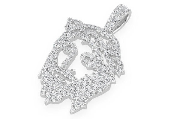 4.00ct Diamond Jesus Silhouette Pendant 18K Solid Gold - Image 4