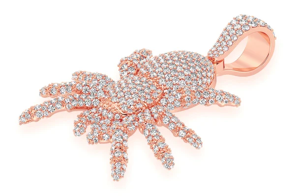 4.00ct Diamond Spider Crawling Pendant 18K Solid Gold - Image 5