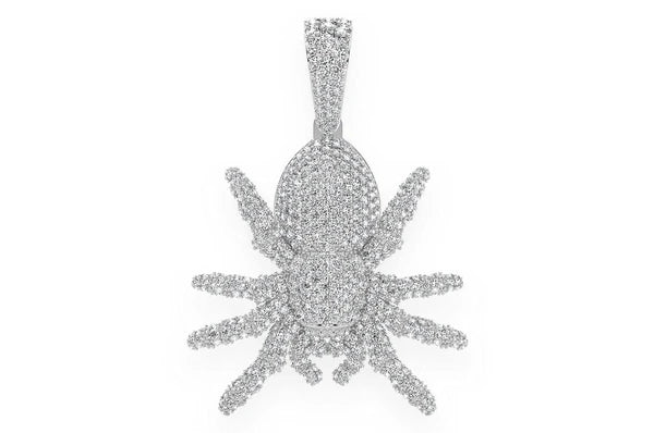 4.00ct Diamond Spider Crawling Pendant 18K Solid Gold - Image 7