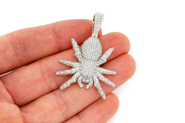 4.00ct Diamond Spider Crawling Pendant 18K Solid Gold - Image 9