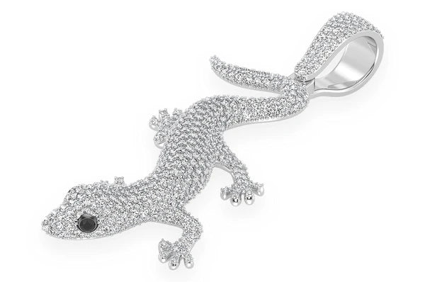 4.20ct Diamond Lizard Pendant 18K Solid Gold - Image 8