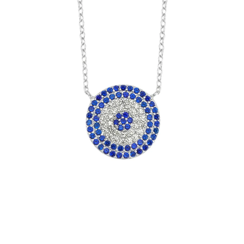 925 Silver Cubic Zirconia Set Clister Necklace