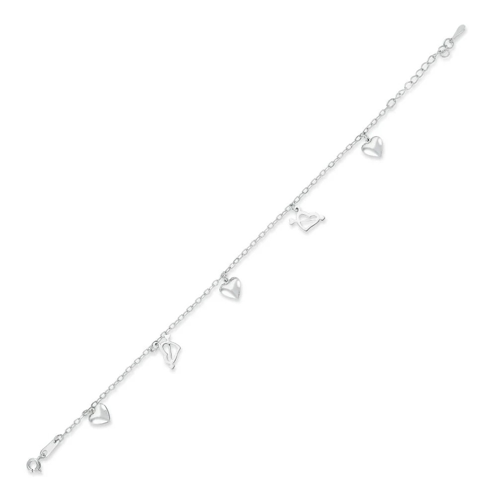 925 Silver Heart Bracelet