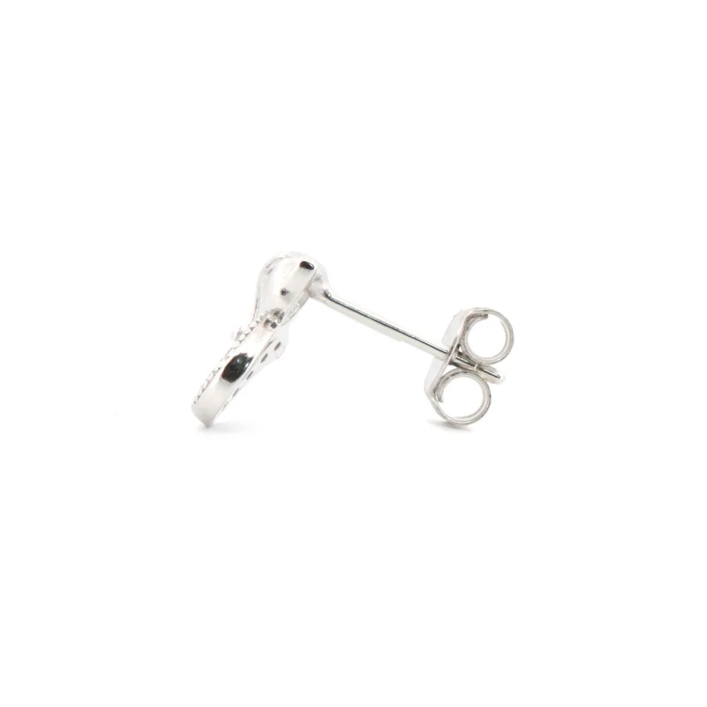 925 Silver Rhodium Plated Cubic Zirconia Set Cat Studs - Image 2