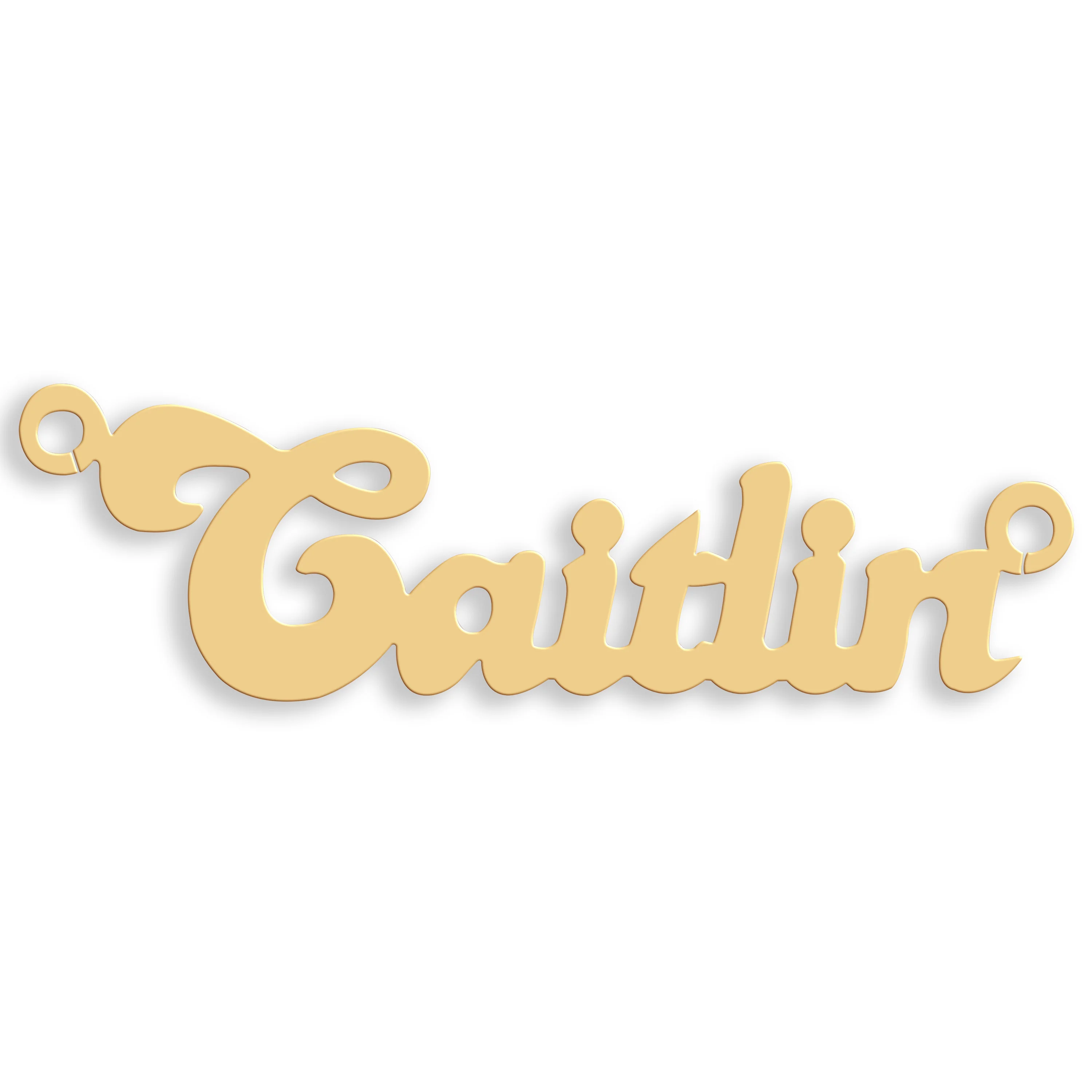 9ct Gold Small Banana Nameplate - 9ct Gold - Image 2