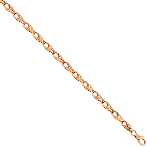 9ct Rose Gold Tulip Chain