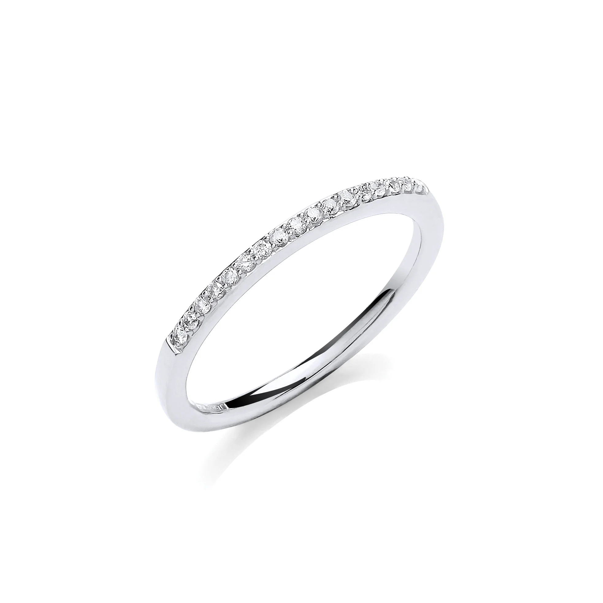 9ct White Gold 0.10ct Eternity Ring - 9ct Gold