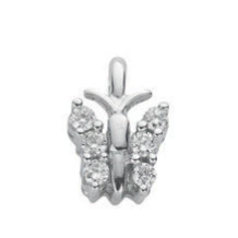 9ct White Gold 0.15ct Diamond Butterfly Pendant - 9ct Gold - Image 2