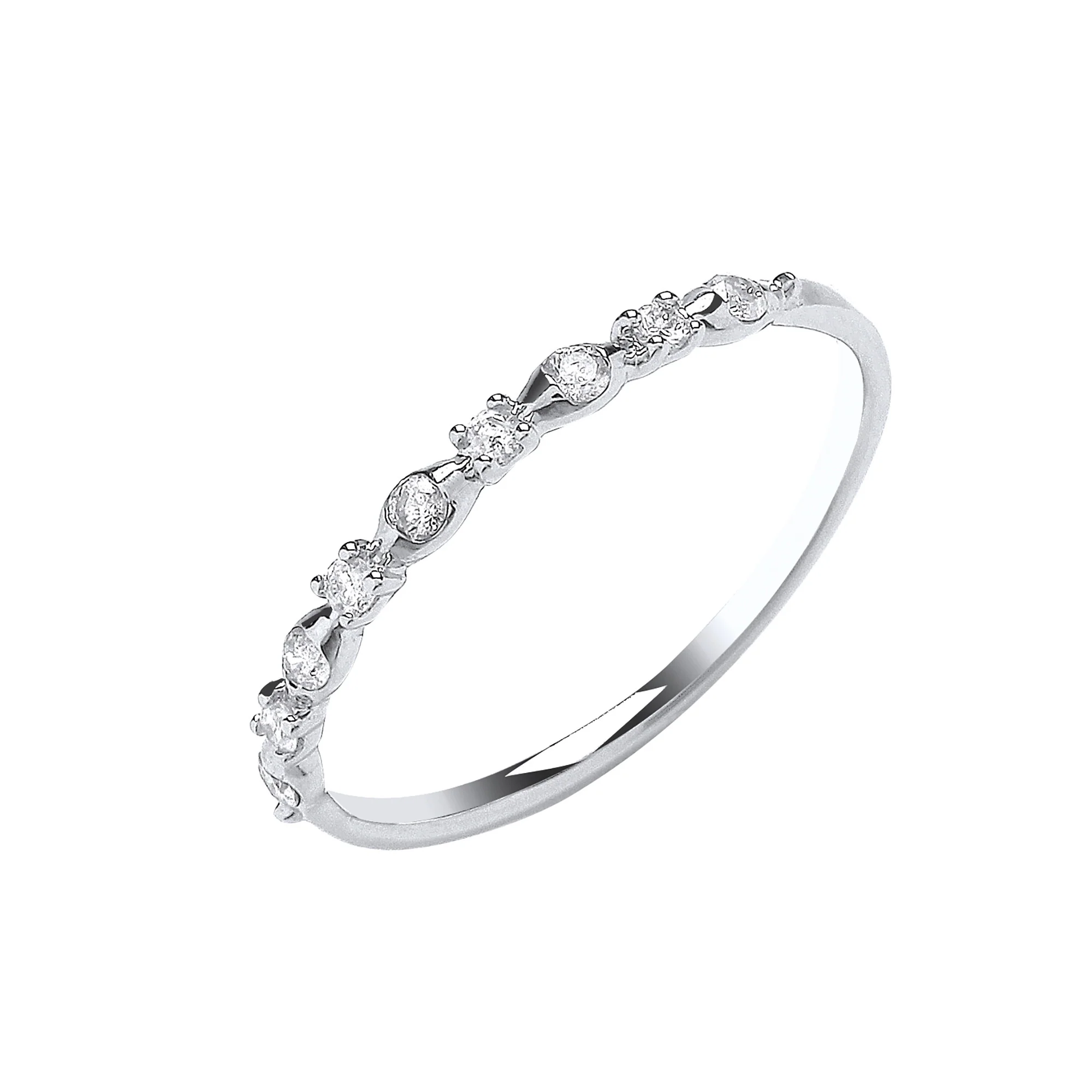 9ct White Gold 0.15ct Diamond Eternity Ring - 9ct Gold