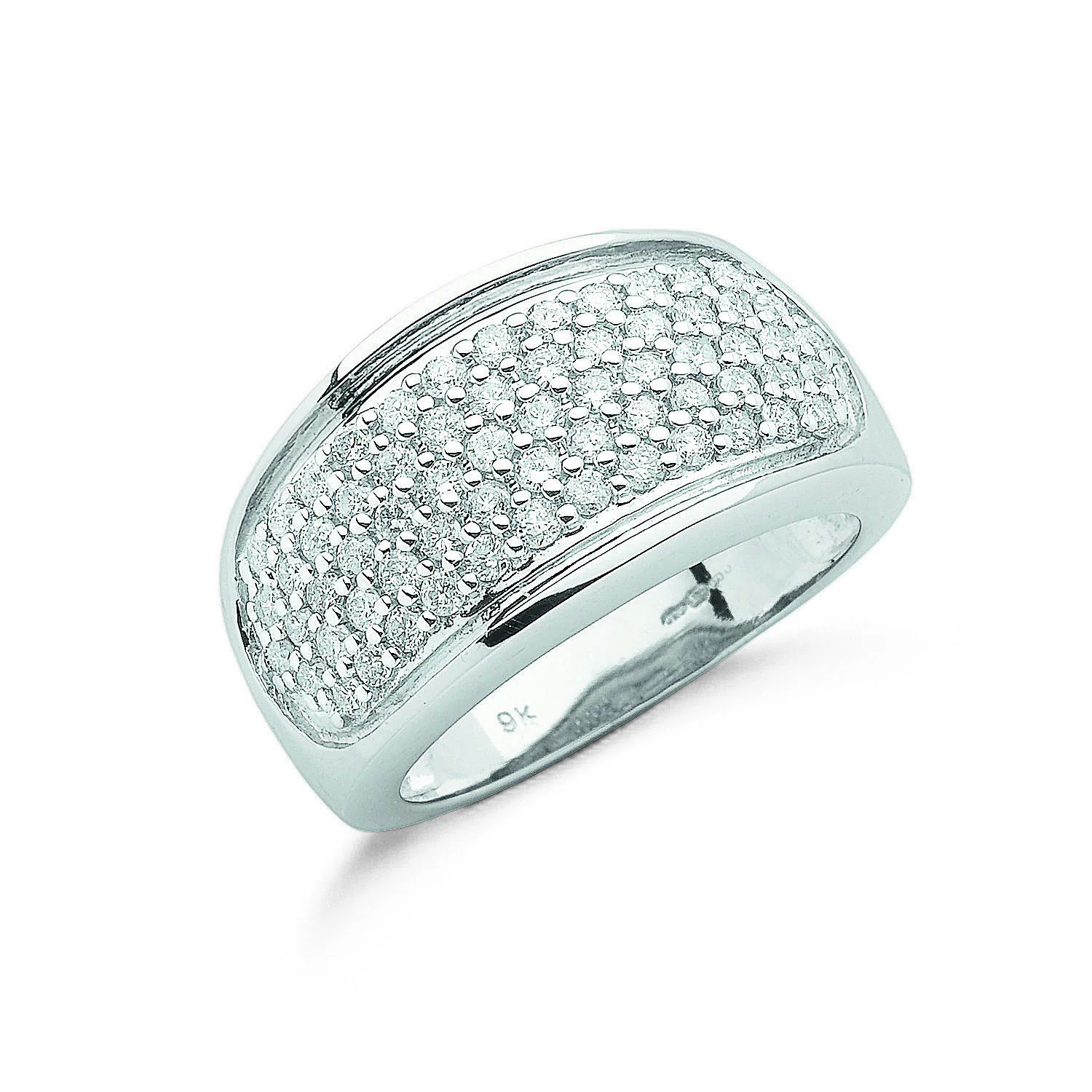 9ct White Gold 1.00ct Diamond Bombay Ring - 9ct Gold