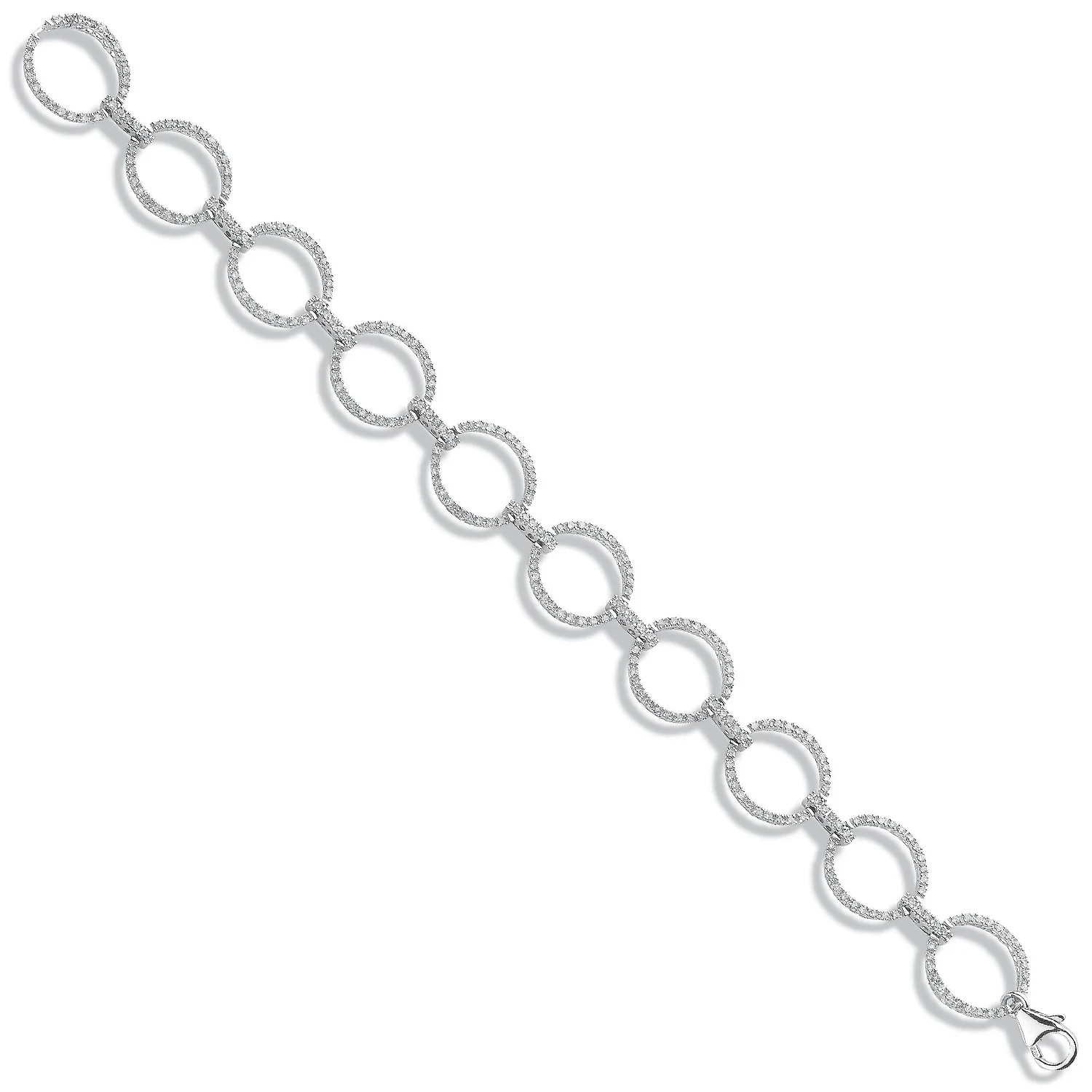 9ct White Gold 1.20ct Diamond Bracelet - 9ct Gold