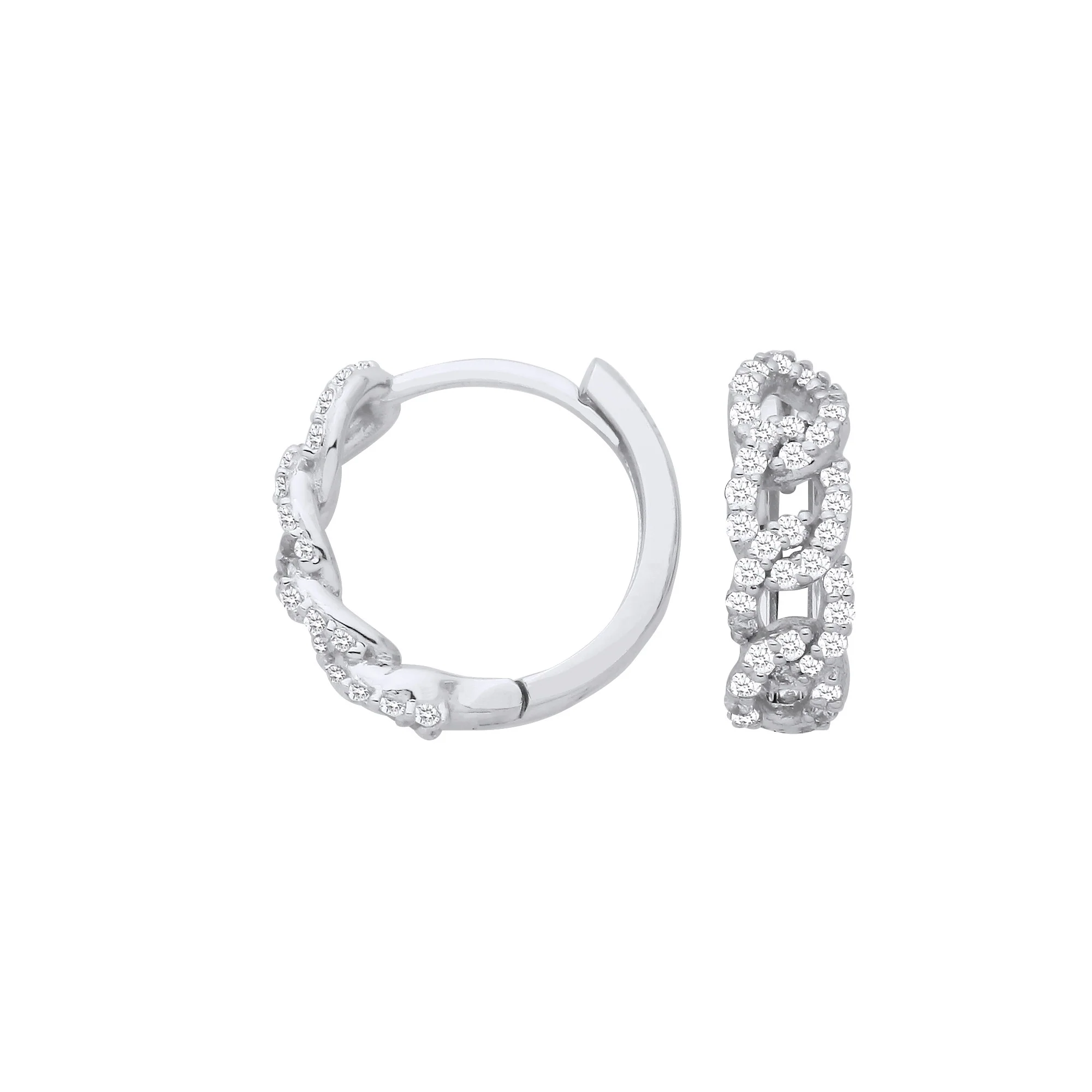 9ct White Gold Diamond 0.28ctw Huggie Earrings - 9ct Gold