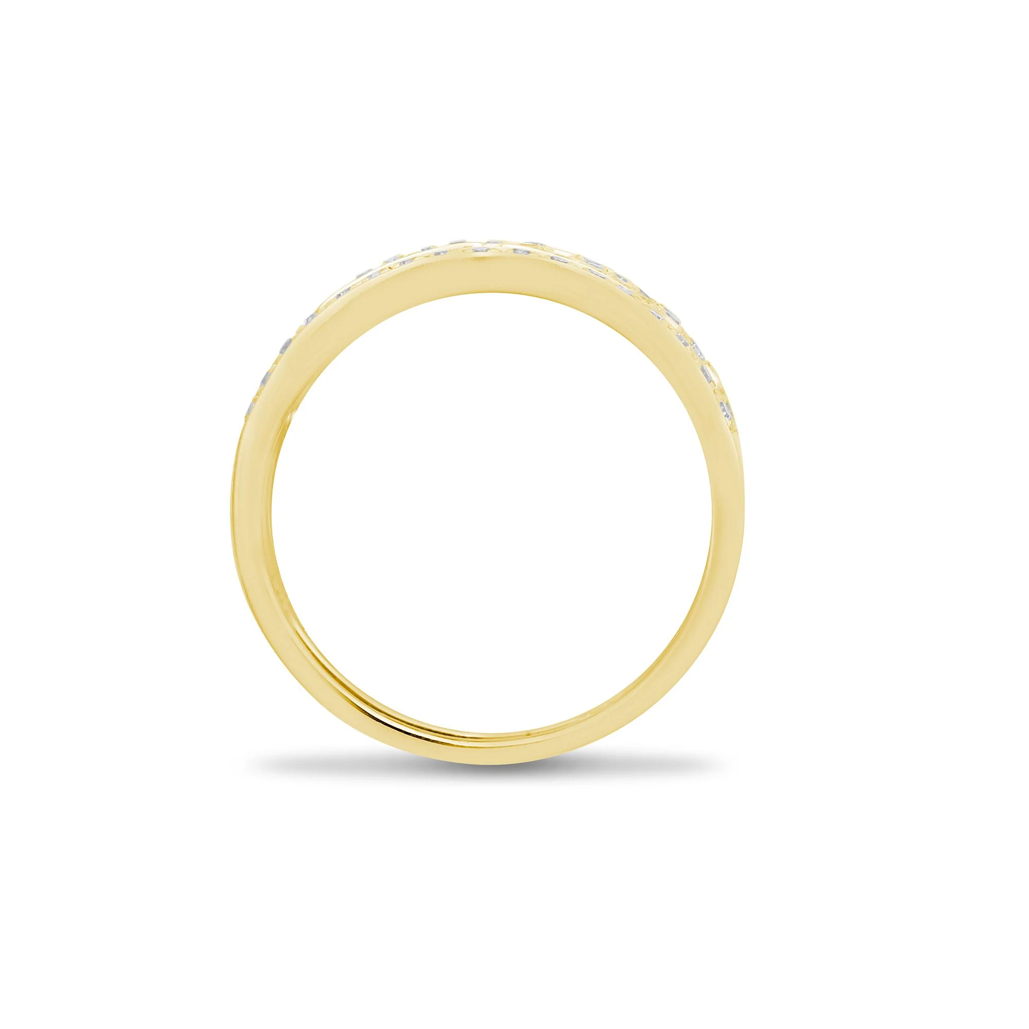 9ct Yellow 0.50 Natural Diamond Greek Key Style Ring - Image 2