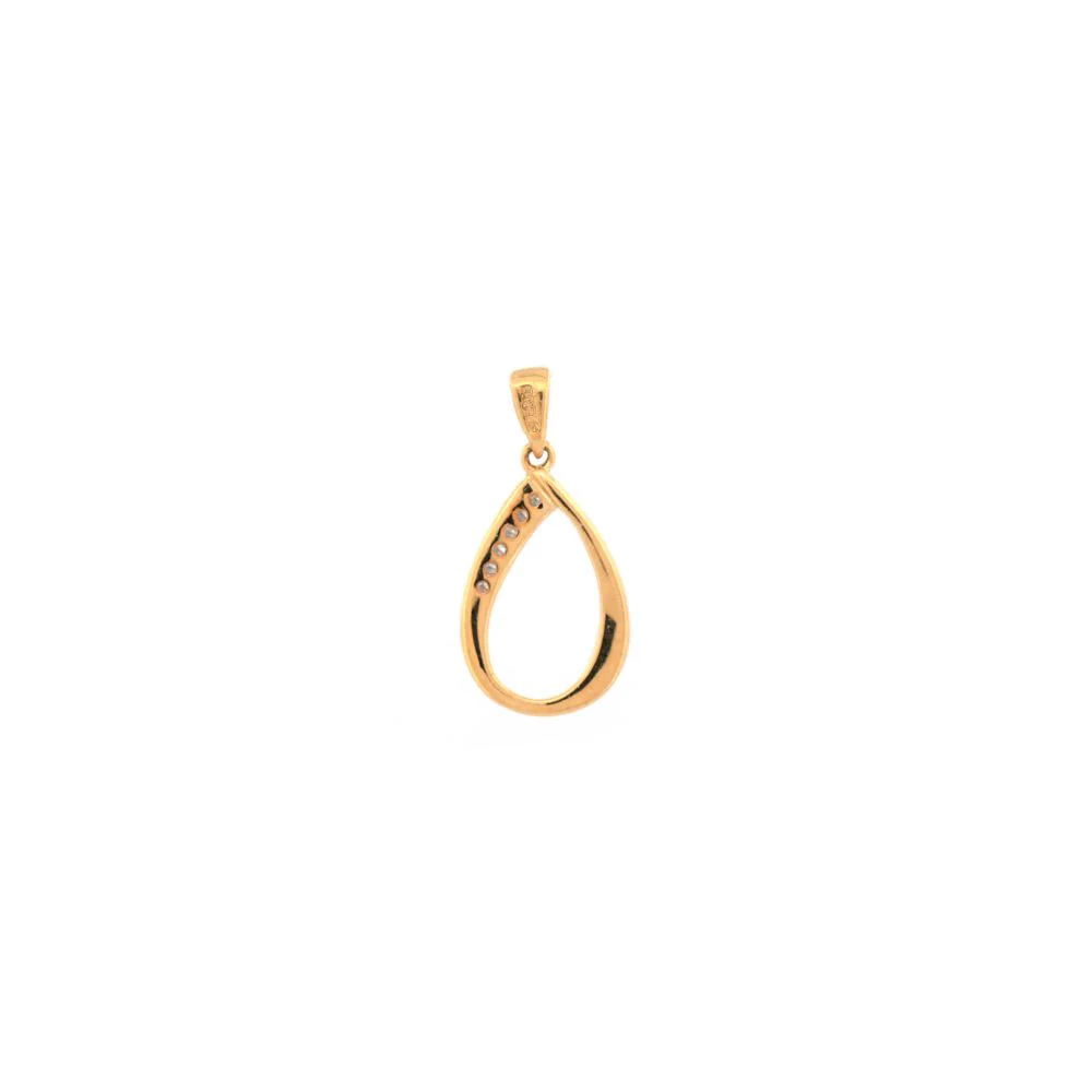9ct Yellow Gold 0.03ct Diamond Pendant - Image 2