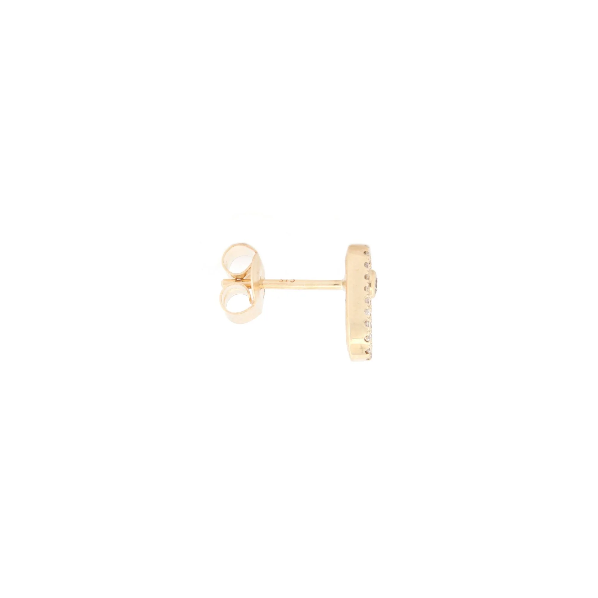 9ct Yellow Gold 0.16ct Moving Diamond Earrings - Image 2