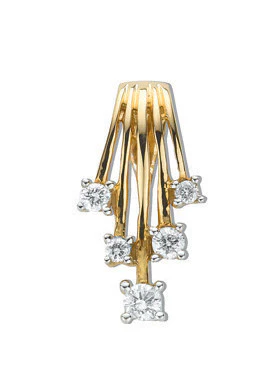 9ct Yellow Gold 0.25ct Diamond Drop Pendant - 9ct Gold - Image 2