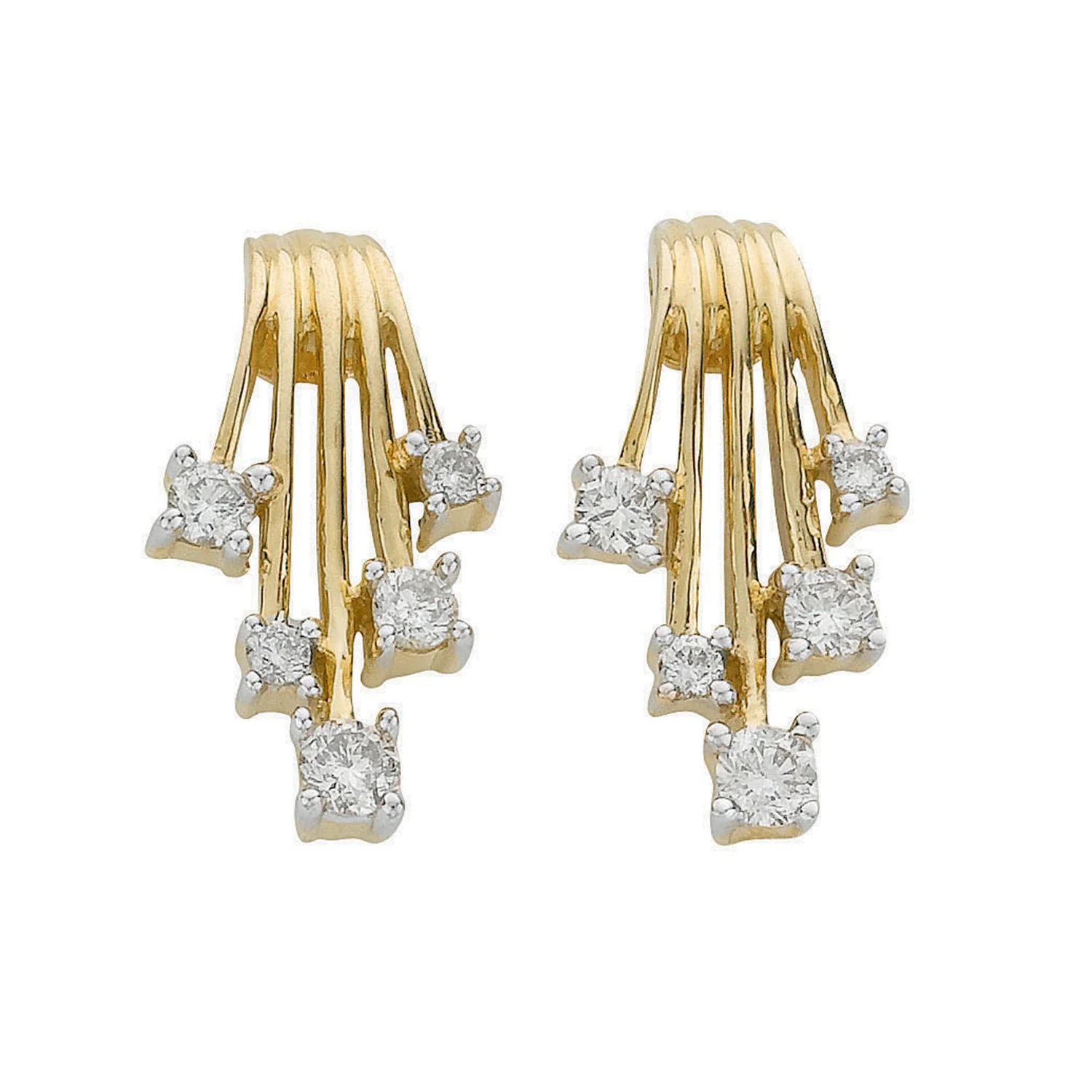 9ct Yellow Gold 0.25ct Diamond Studs Earrings - 9ct Gold
