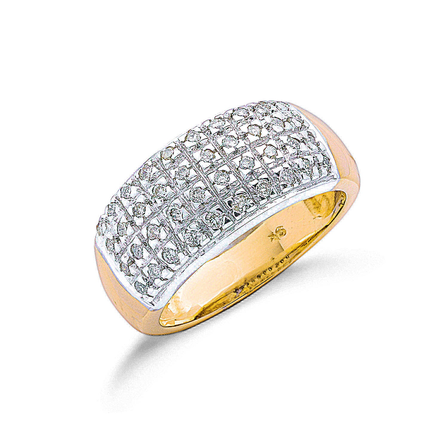 9ct Yellow Gold 0.50ctw Diamond Bombay Ring - 9ct Gold
