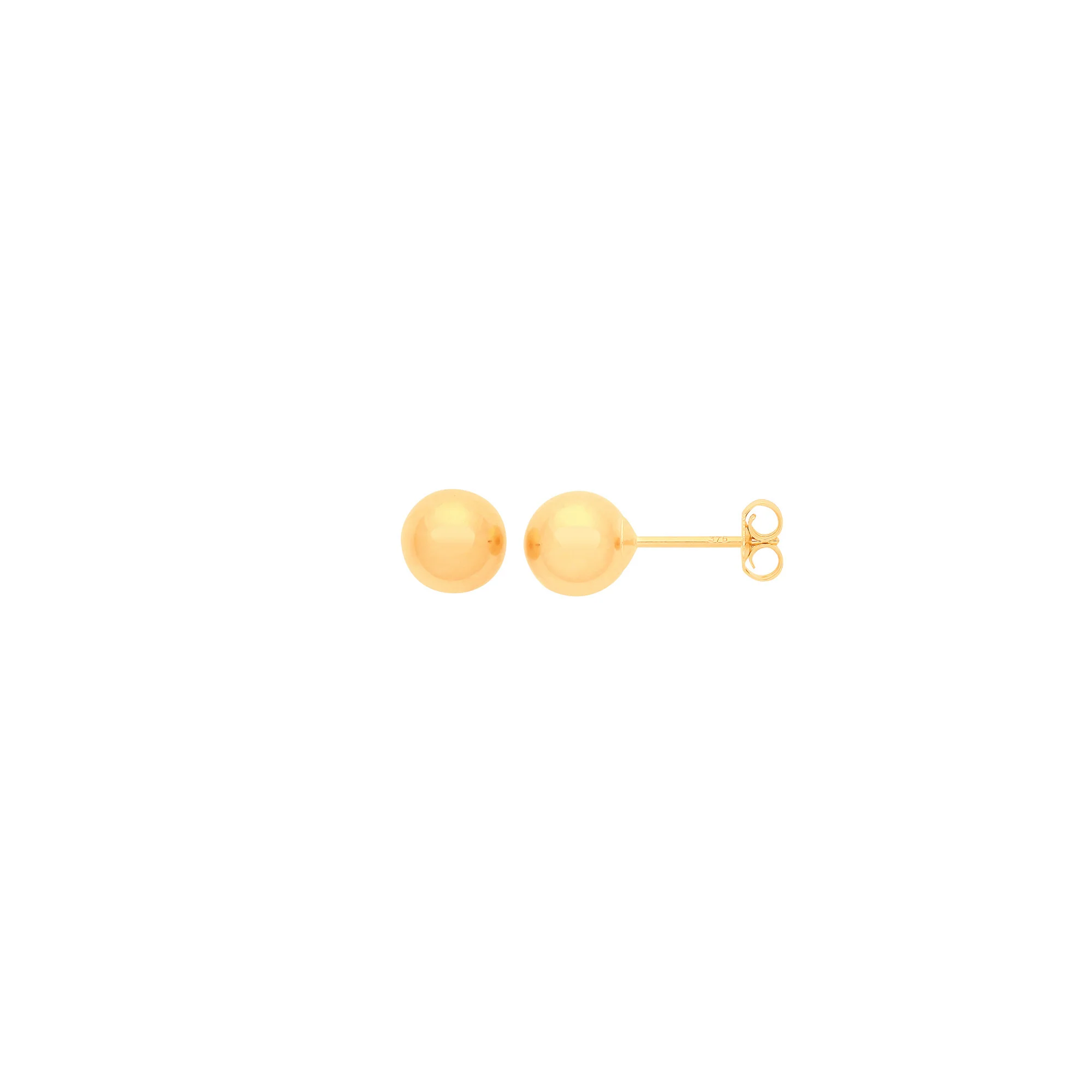 9ct Yellow Gold 4mm Ball Studs - 9ct Gold - Image 2
