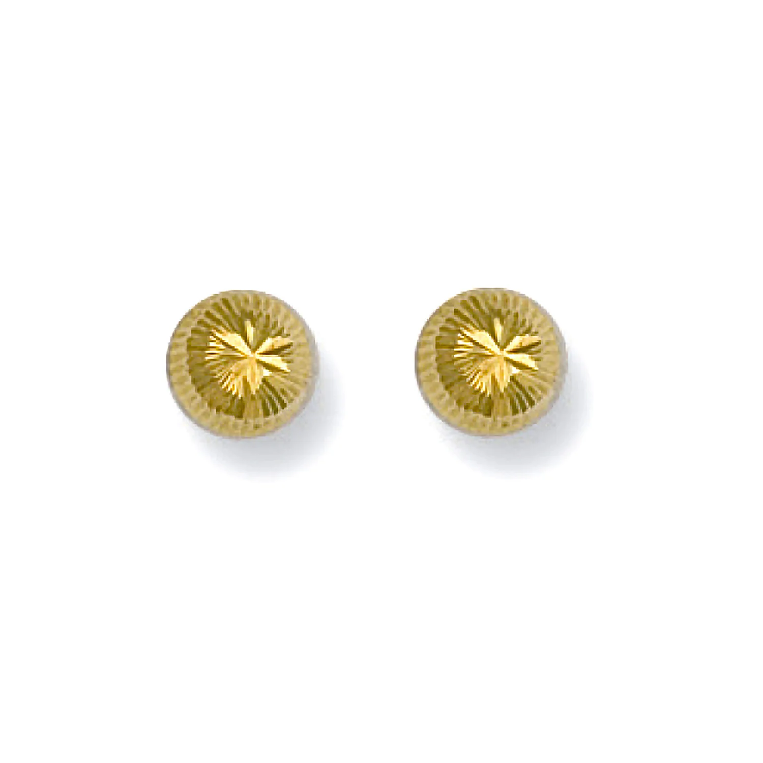 9ct Yellow Gold 6mm D/C Studs - 9ct Gold - Image 2