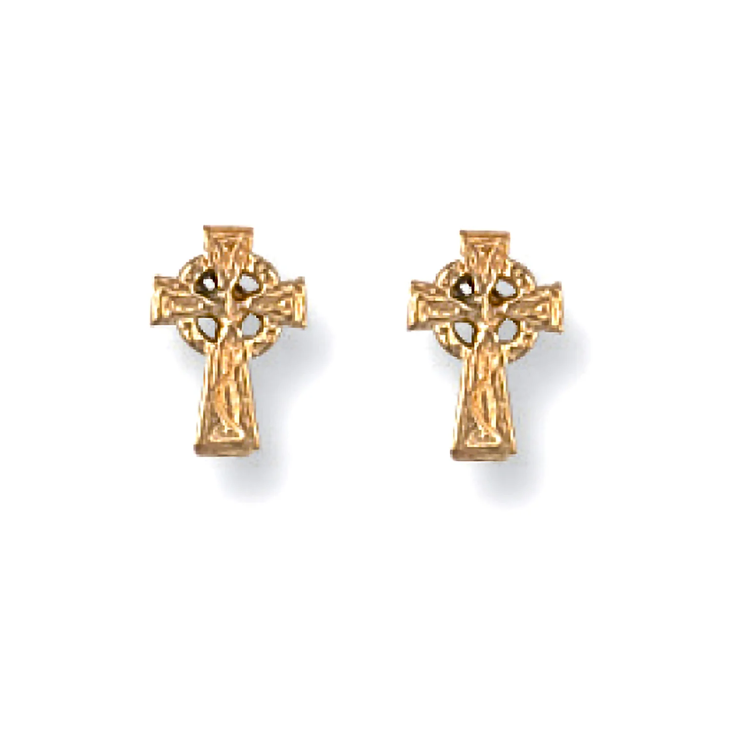 9ct Yellow Gold Celtic Cross Studs - 9ct Gold - Image 2