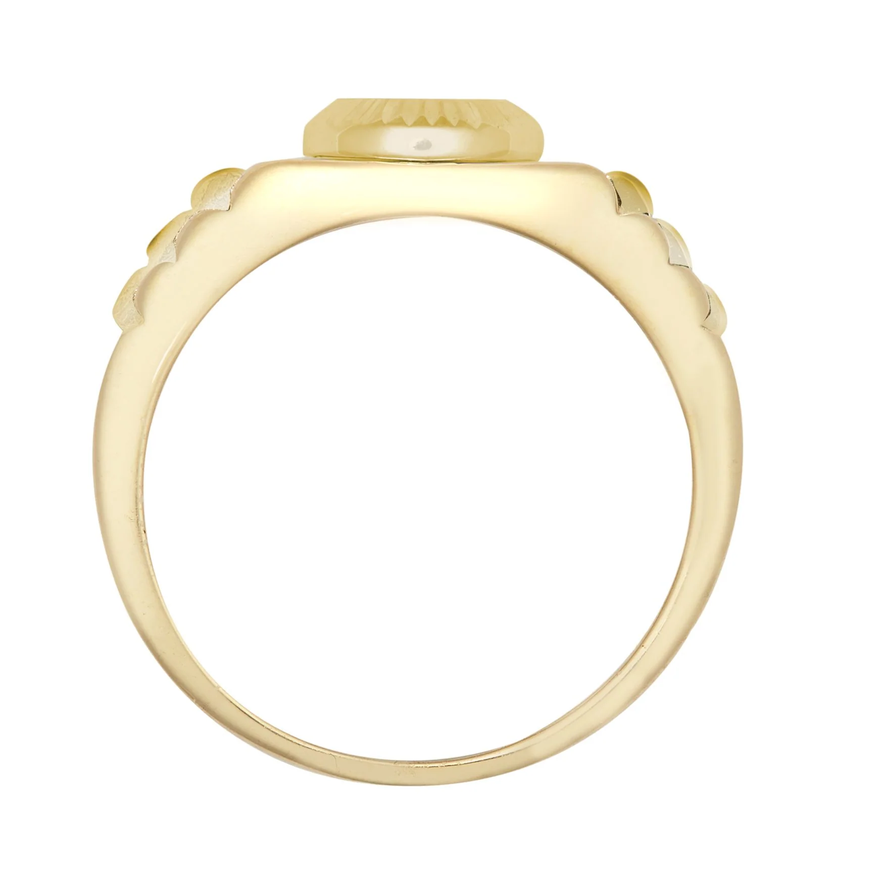 9ct Yellow Gold Child's Cubic Zirconia Set Watch Strap & Bezel Ring - Image 3