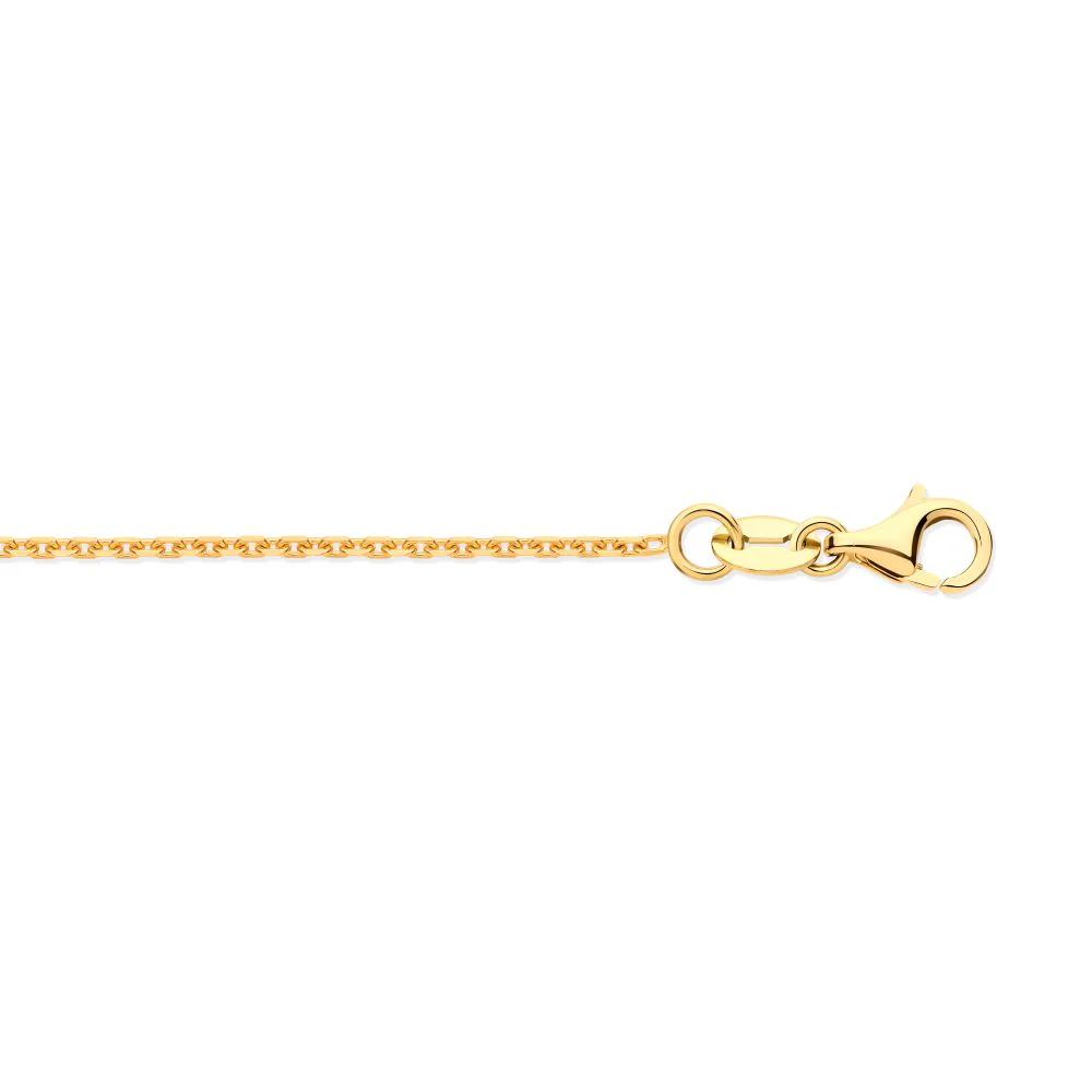 9ct Yellow Gold Concertina Trace 1.2mm Gauge Pendant Chain