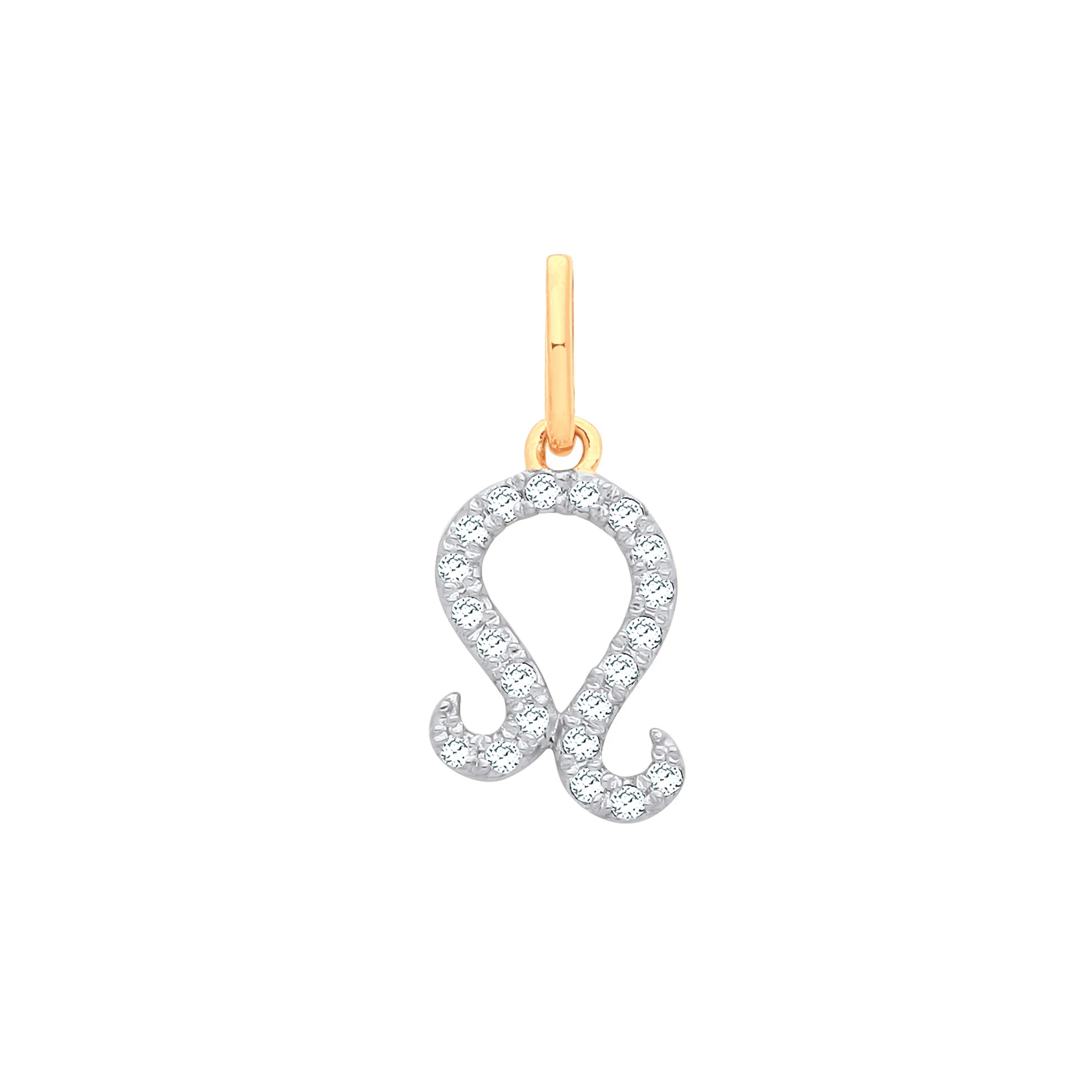 9ct Yellow Gold Leo Zodiac 0.10ct pendant - 9ct Gold - Image 2