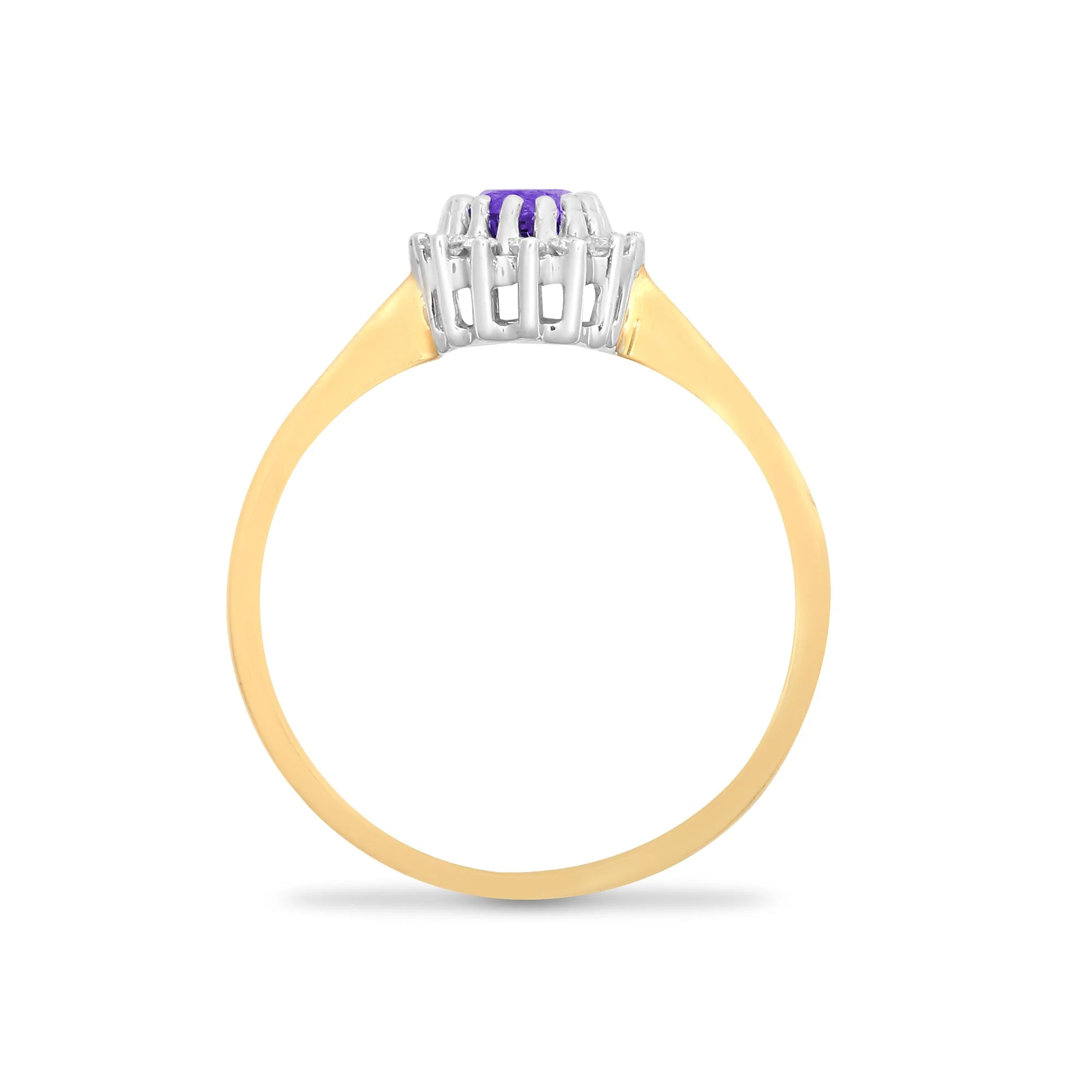 9ct Yellow Gold Natural Diamond 12pts & Amy 44pts Ring - Image 2