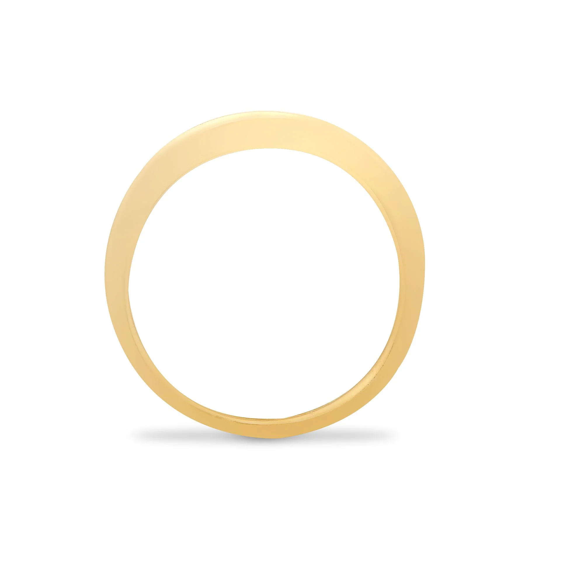 9ct Yellow Gold Natural Diamond 14pts & Emerald 26pts Channel Set Half Eternity Ring - Image 2