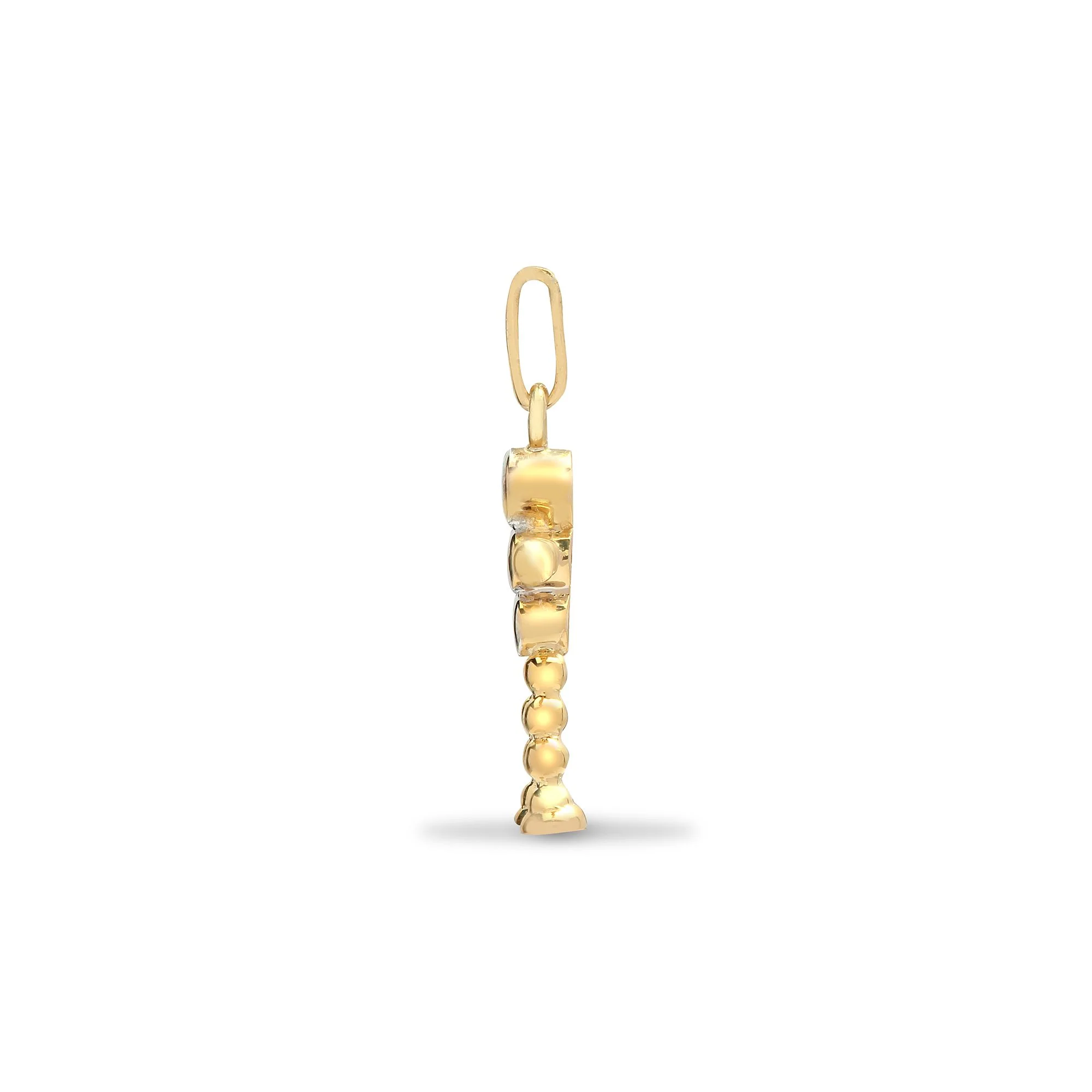 9ct Yellow Gold Natural Diamond Corn dolly Boy Pendant - Image 2