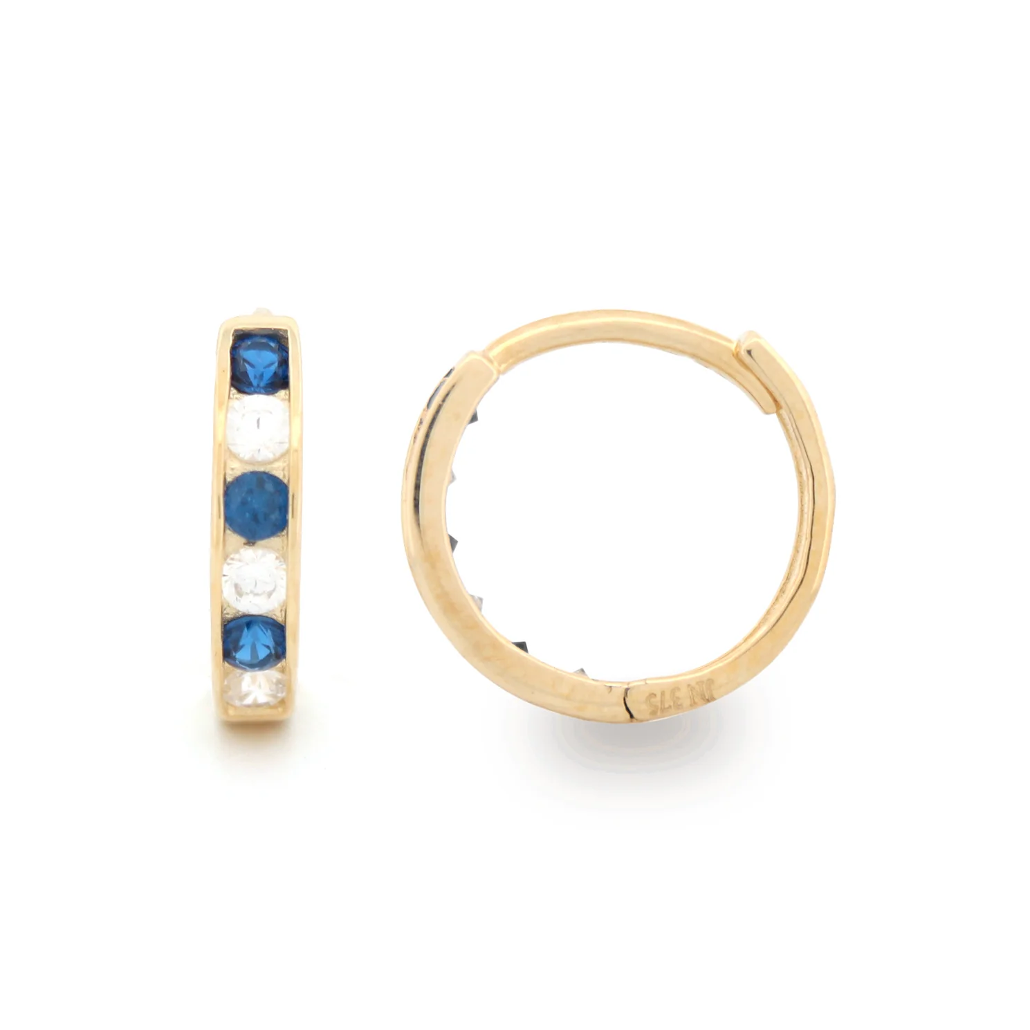 9ct Yellow Sapphire & Cubic Zirconia Set Huggie Earrings