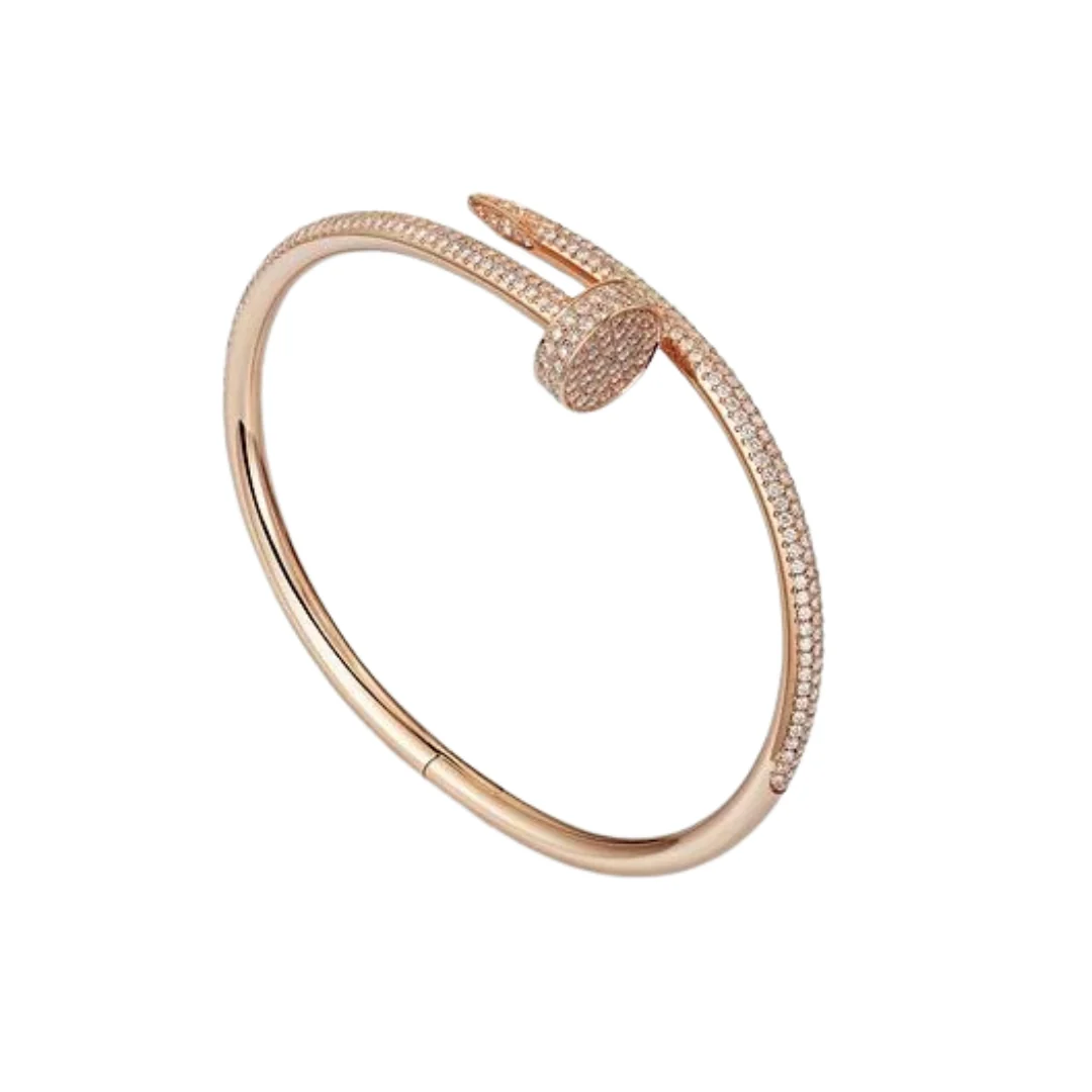 Cartier Juste Un Clou Bracelet Classic Diamond-Paved 18K Rose Gold