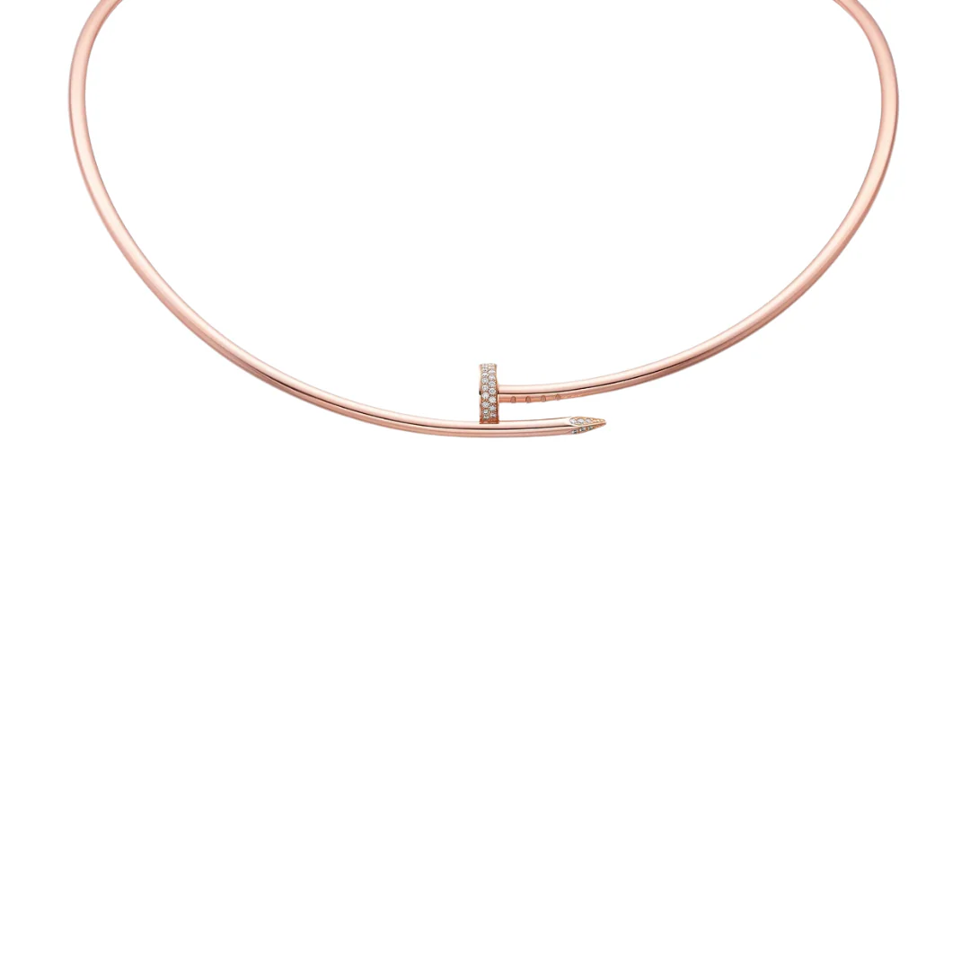 Cartier Juste Un Clou Torque Necklace Small Diamond Tip 18ct Gold - Image 2