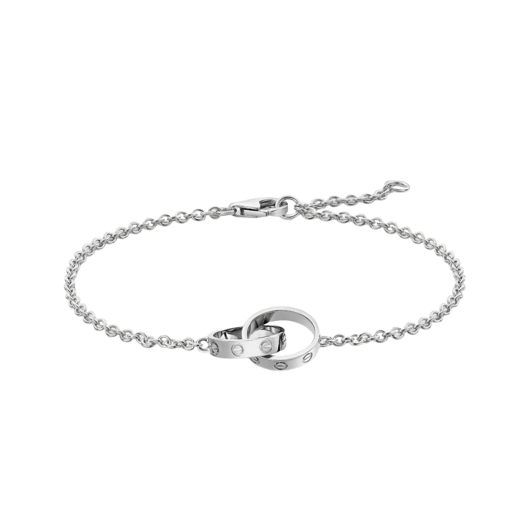 Cartier Love Bracelet Small Rings On Chain 18ct Gold - Image 3