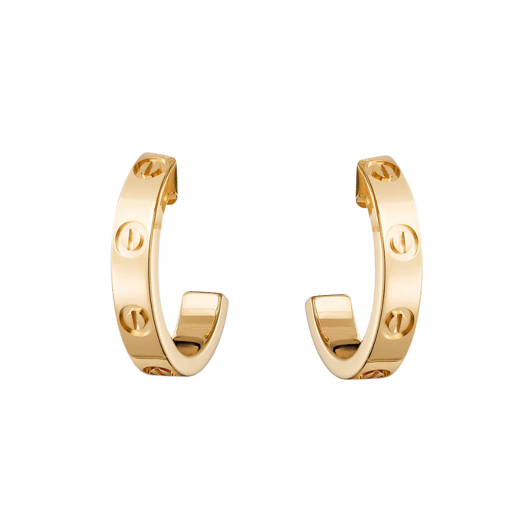 Cartier Love Small Hoop Earrings 18ct Yellow Gold
