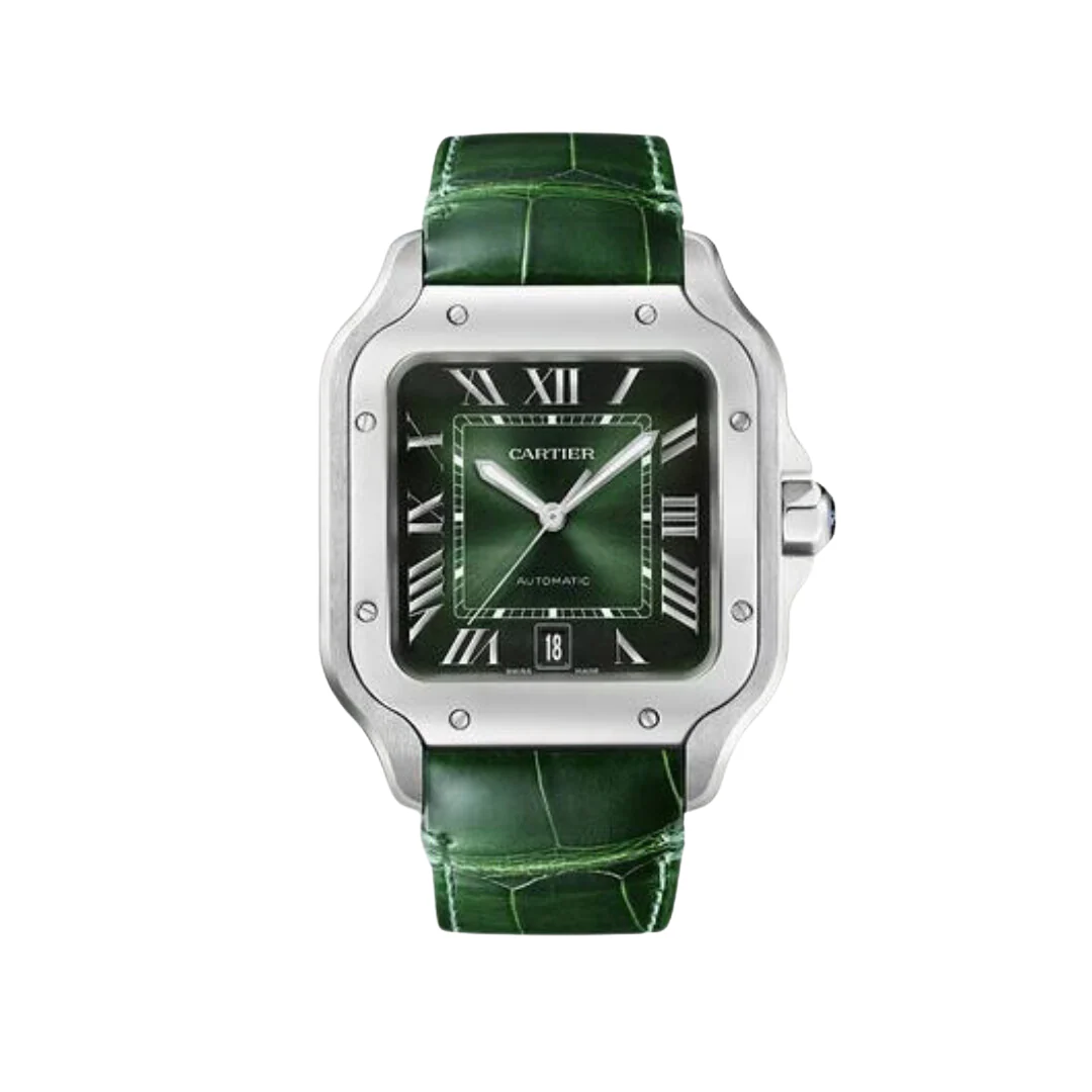 Cartier Santos De Cartier WSSA0062 Green Dial Large Model 2023 - Image 2