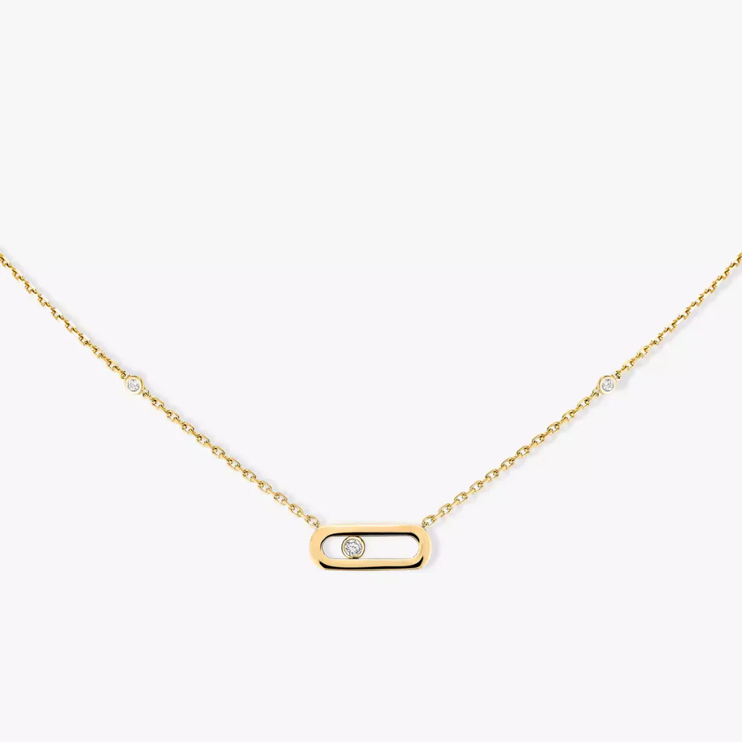 Gold Move Uno Diamond Necklace 18ct Gold - Image 3