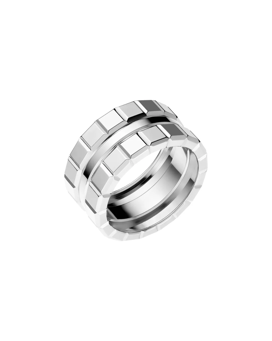 Ice Cube Ring 18ct White Gold
