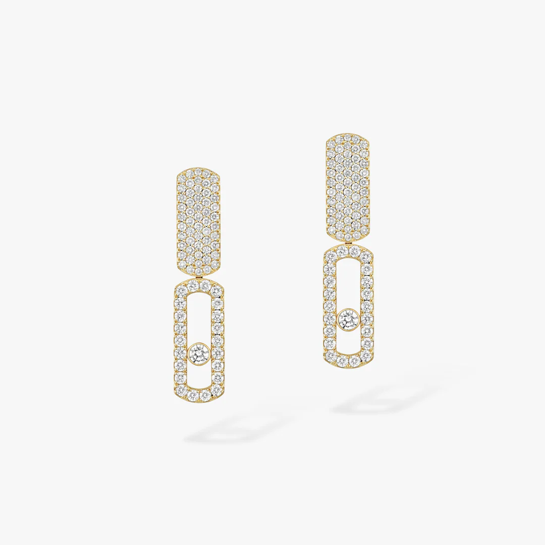 Imperial Move Large Diamond Earrings 18ct Gold - Image 3