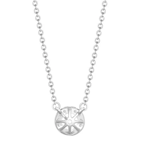 Lab 18ct White Gold 0.08ct Diamond Halo Pendant with 16"-18" Chain Extender set with a 0.25ct G SI1 Diamond - Image 3
