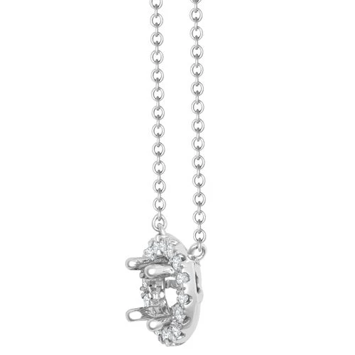 Lab 18ct White Gold 0.20ct Diamond Halo Pendant with 16"-18" Chain Extender set with a 1.00ct G SI1 Diamond - Image 2