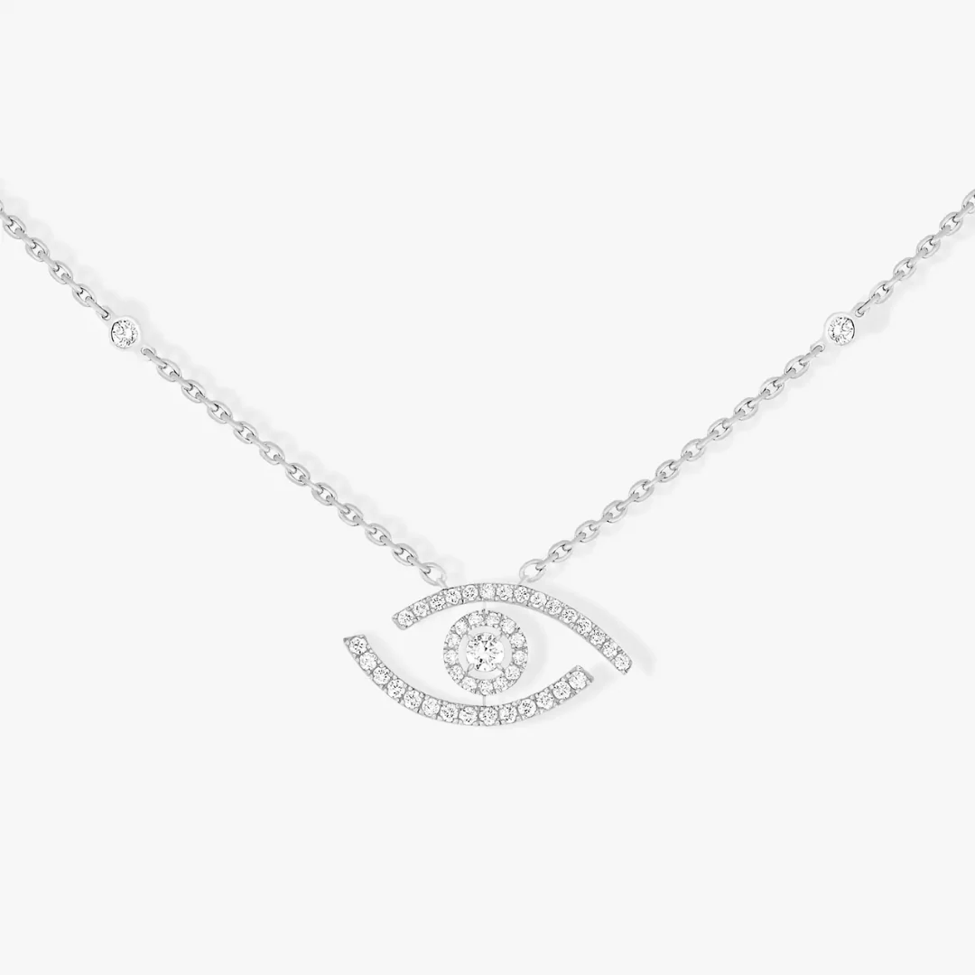 Lucky Eye Pavé Necklace 18ct Gold - Image 2