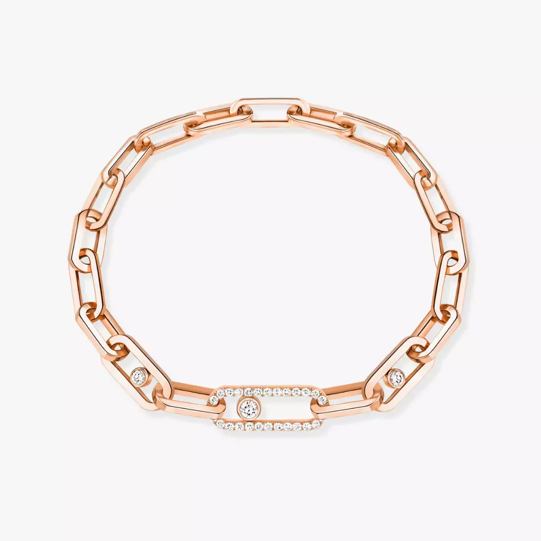 Move Link Diamond Bracelet 18ct Gold