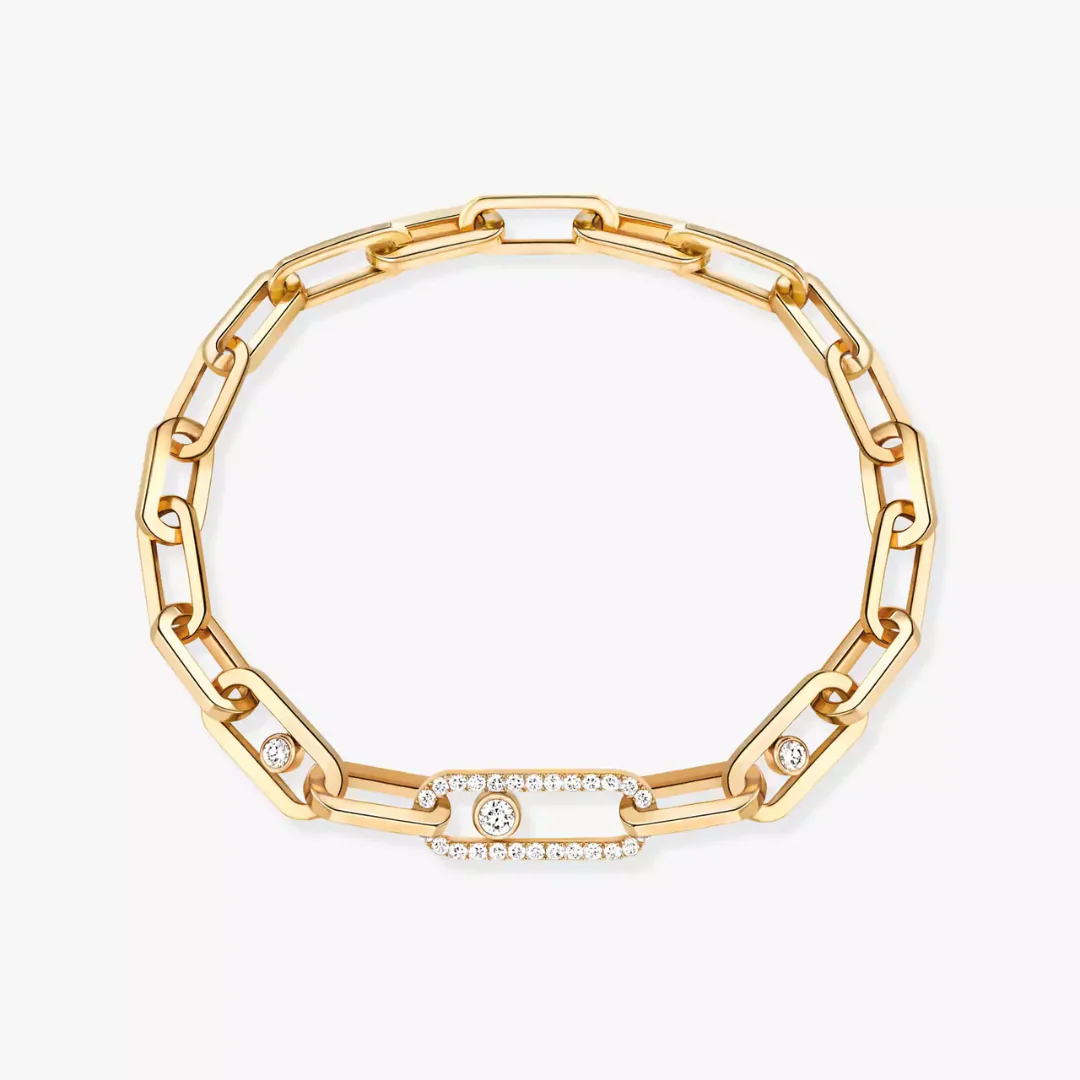 Move Link Diamond Bracelet 18ct Gold - Image 3