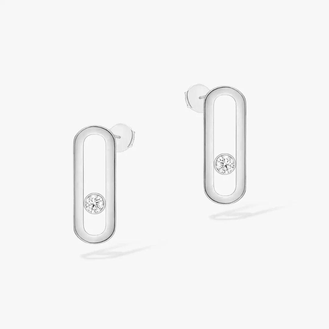 Move Uno Diamond Earrings 18ct Gold - Image 2