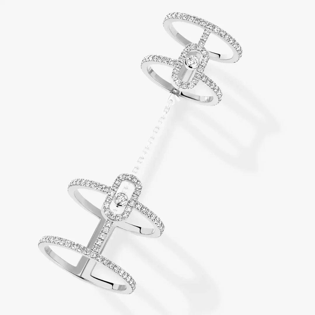 Move Uno Double Diamond Ring 18ct Gold - Image 2