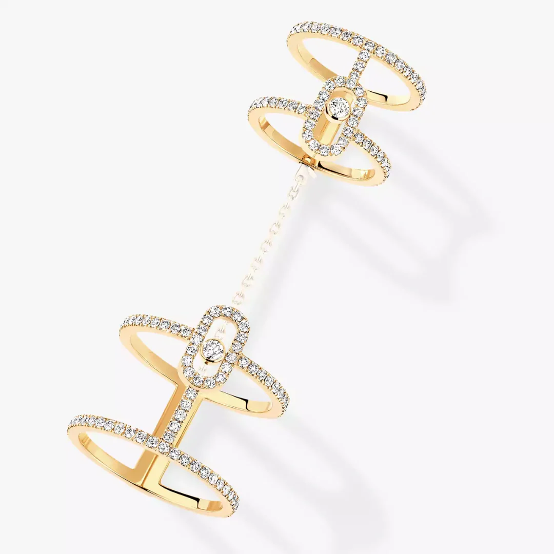 Move Uno Double Diamond Ring 18ct Gold - Image 3