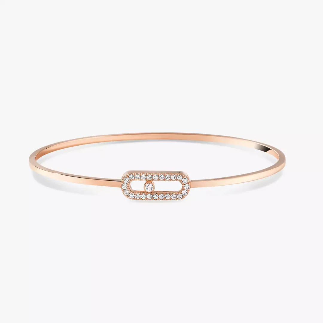 Move Uno Pavé Flex Diamond Bangle 18ct Gold - Image 2